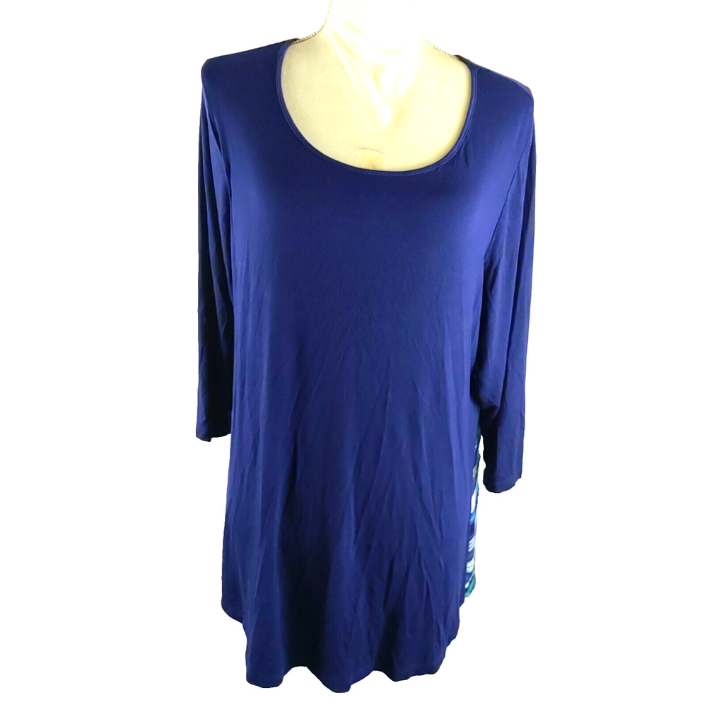 Rose + Olive Women's Shirt Size 1 X Back Button Up Quarter Sleeve